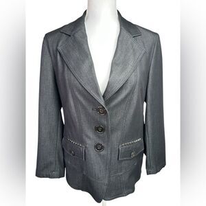 Eugen Klein Women's Gray Blazer Size 12